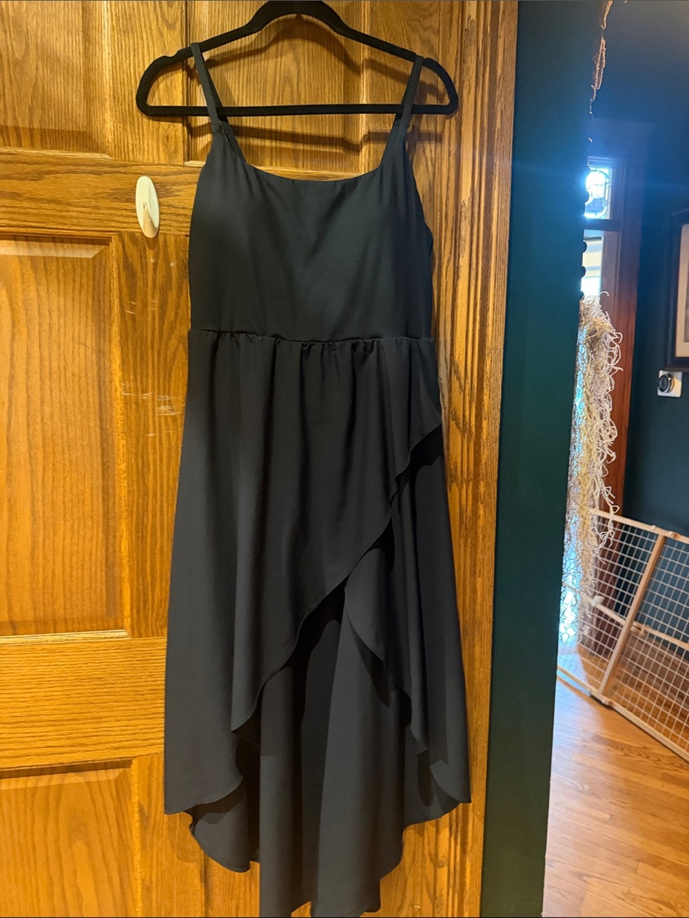 HALARA Black High-Low Slip Dress